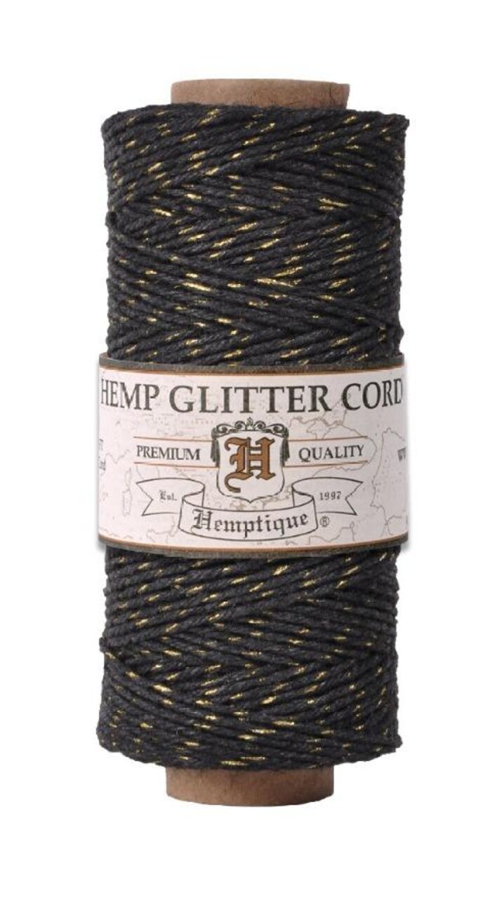 Hemptique 1mm #20 Metallic Hemp Cord Spools Jewelry Bracelet Making Crafting Scrapbooking Bookbinding Mixed Media Crocheting Macrame Gift Wrapping